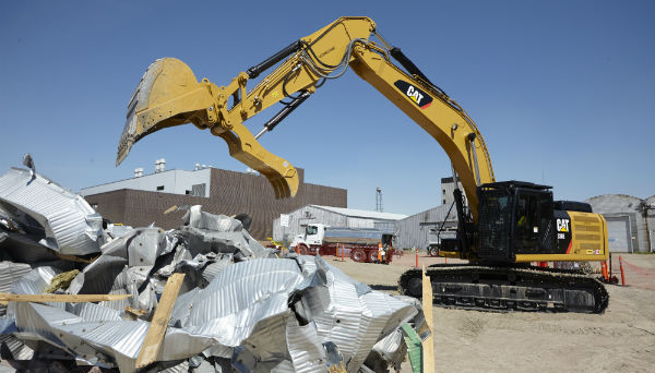 Yellow construction machine